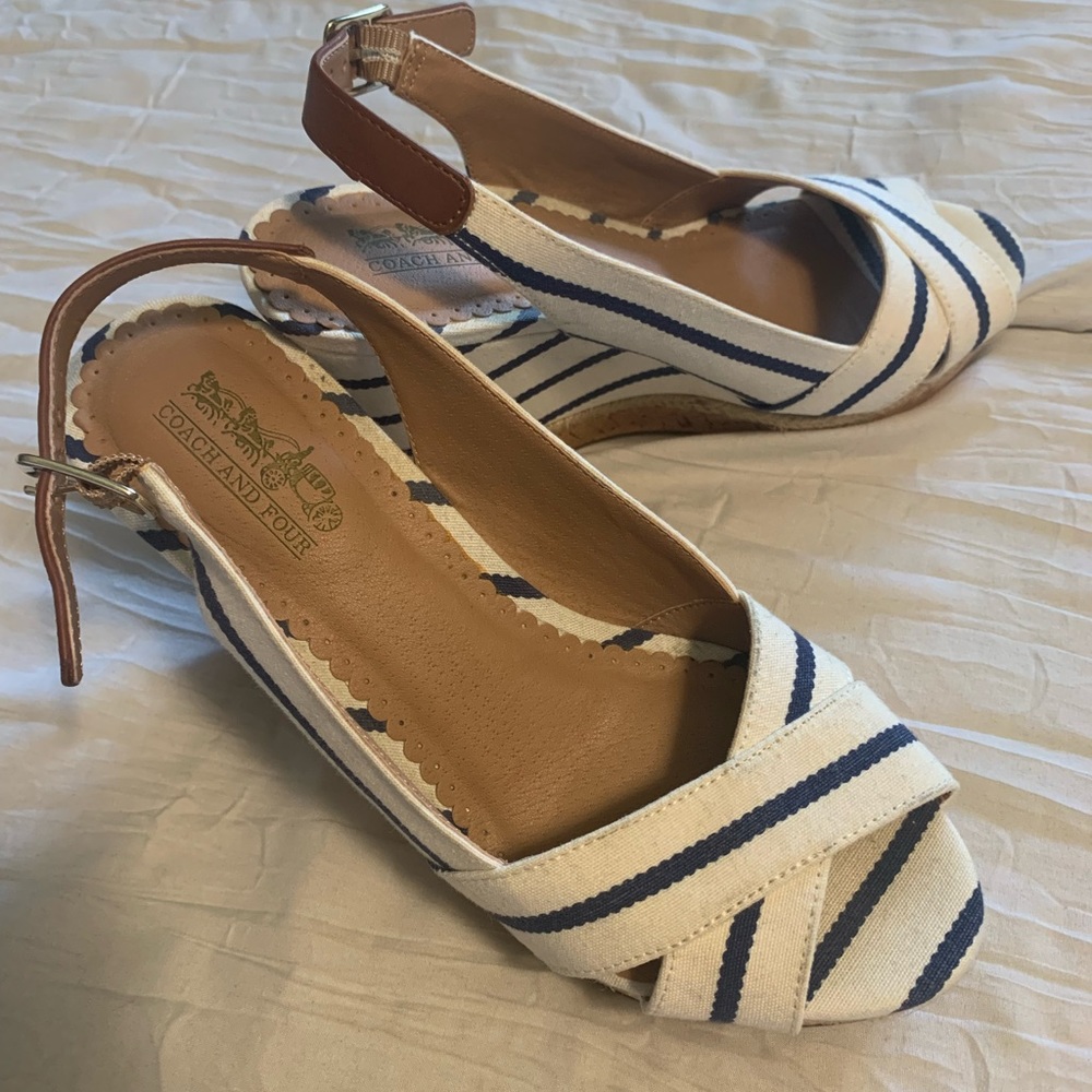 Coach wedges.